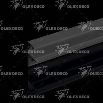 изображение профиль дополнительный высокий для с-образной направляющей uni 2 алюминиевый l = 4 м тёмно-серый на olexdeco.ru
