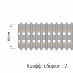 Лента шторная «Карандашная складка» 1038/65/tr
