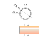 Труба ø25 мм стальная L=4 м для рулонной шторы