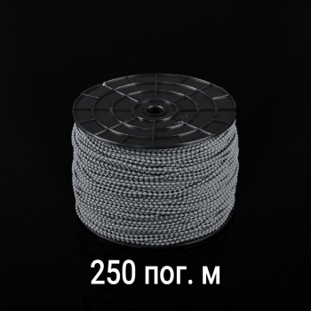 изображение цепь управления пластиковая 4,5х6,0 мм темно-серая / бобина на olexdeco.ru