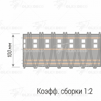 изображение лента шторная «зеркальная складка» 1014/100 бобина на olexdeco.ru