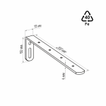 Кронштейн стеновой с заглушкой 200х60 мм (Серый)