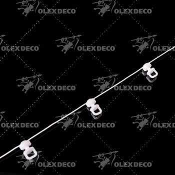 изображение бегунок на шнуре jn1 «волна» с шагом 80 мм для профиля отель на olexdeco.ru