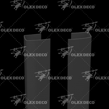 изображение направляющая с-образная uni 2 алюминиевая l= 4 м тёмно-серый на olexdeco.ru