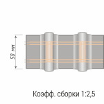 Лента шторная для карниза мини «Бантовая складка» 11522/50