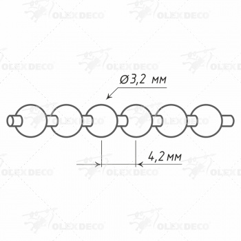 изображение цепь управления пластиковая 3,2х4,2 мм besta коричневый бобина на olexdeco.ru