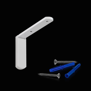 Кронштейн стеновой с загл. и креп. 100x60 мм (Белый)