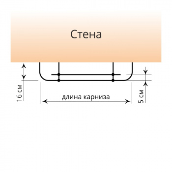 изображение стеновой профильный карниз для штор «универсал» с поворотами к стене двухрядный белый на olexdeco.ru
