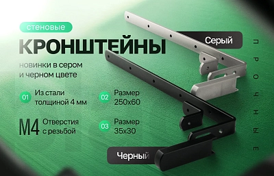 Расширение ассортимента L-образных кронштейнов для карнизов