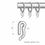 Крючок двойной «Венеция» упак. 500 шт (Черный)