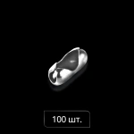 Соединитель цепи металл. «Бочонок» упак. 100 шт (Хром)