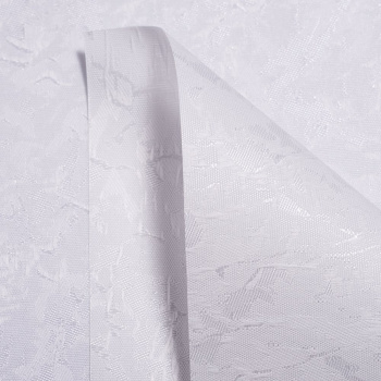 Рулонная штора «MGS» фурнитура Белая. Ткань коллекции «Шелк» Белый