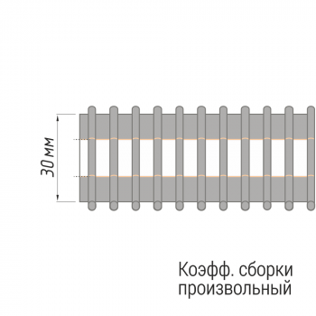 изображение лента шторная «карандашная складка» 900/30/1 на olexdeco.ru