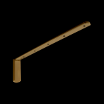 Кронштейн стеновой с заглушкой 250х60 мм (Латунь)