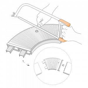 изображение поворот эркерный внутренний для шины потолочной трехрядной (комплект) на olexdeco.ru