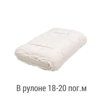 Ткань для штор-кафе коллекция «Flowers» молоко