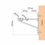 Кронштейн «Барокко II 25/19» (ХМ)