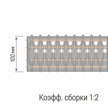 изображение лента шторная «двойное плиссе» 20427/100 бобина на olexdeco.ru