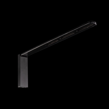 Кронштейн стеновой регулируемый с заглушкой 210х70х18 мм (Черный)