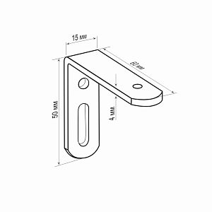 изображение кронштейн стеновой с заглушкой 60x60 мм на olexdeco.ru