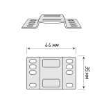 Кронштейн с пластиной крепежной для шины потолочной Белый (150x60 мм)