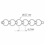 Цепь управления пластиковая 3,2х4,2 мм Besta Коричневая