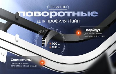 Дизайнерские решения: поворотные элементы для профиля «Лайн»