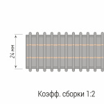 Лента шторная «Карандашная складка флиссе» 11430/24