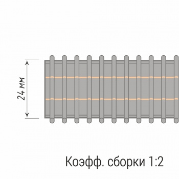 изображение лента шторная «карандашная складка флиссе» 11430/24 на olexdeco.ru