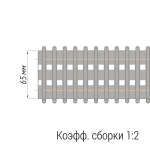 Лента шторная «Карандашная складка» 926/65/2