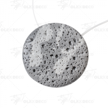 изображение магнит для штор «вулканический камень» ø7 см для л/с/т веса с леской 30 см серый мрамор на olexdeco.ru