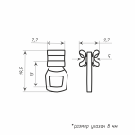 Бегунок «Х-образный» с ушком (короб 40 000 шт Белый)