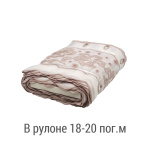 Ткань для штор-кафе коллекция «Flowers» мокка (Рулон высота 30см)