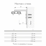 фото алюминиевый потолочный карниз «2+1» в интернет-магазине Олексдеко