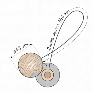 изображение клипса магнитная «зебра» ø4,5 см для легкого и среднего веса штор с тросом 60 см на olexdeco.ru