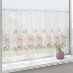 Ткань для штор-кафе коллекция «Butterfly» сиренево-розовый (Рулон высота 45см)