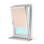 Рулонная штора «UNI 2» фурнитура Белая. Ткань коллекции «Пастель» Персик