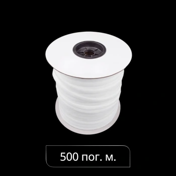 Лента «Липучка-петля» 20 мм Белая бобина 500 пог. м