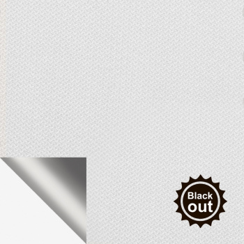 Ткань для рулонных штор коллекция «Аканта» Silver Blackout Белый 250 см (На отрез)
