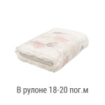 Ткань для штор-кафе коллекция «Butterfly» персик с серым (Рулон высота 30см)