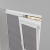 Рулонная штора «UNI 2» фурнитура Белая. Ткань коллекции «Тэсиро» Светло-серый