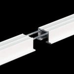 Алюминиевый потолочный карниз «Гипс соло» Белый (100 см бегунок)