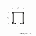 Карниз «Отель Гранд» Черный матовый (130 см ролик ø16,2 мм)