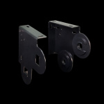 Кронштейны «Duo» L=102/127 мм для двойных РШ (Черный)