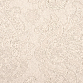 Рулонная штора «Moncada» ø38 фурнитура Белая. Ткань коллекции «Арабеска» Кремовая