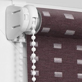 Рулонная штора «Мини» Квадро/Слива 