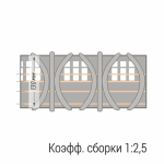 Лента шторная «Французский куст» 13125-DK-TR