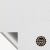 Рулонная штора «UNI 2» фурнитура Коричневая. Ткань коллекции «Аканта» Silver Blackout Белая
