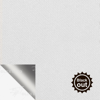 Ткань для рулонных штор коллекция «Аканта» Silver Blackout Белый 200 см (на отрез)