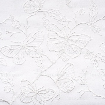 Ткань для штор-кафе коллекция «Butterfly» молоко
